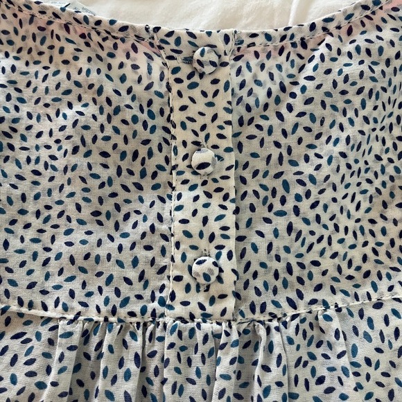 Boden Floral Border 3/4 Sleeve Sz 10 Lightweight Hippie Peasant Boho Blouse - Picture 9 of 11